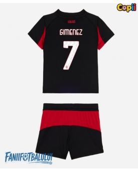 AC Milan Santiago Gimenez #7 Echipament de Fotbal Replică 2025-26 Copii Acasa (+ Șorturi)